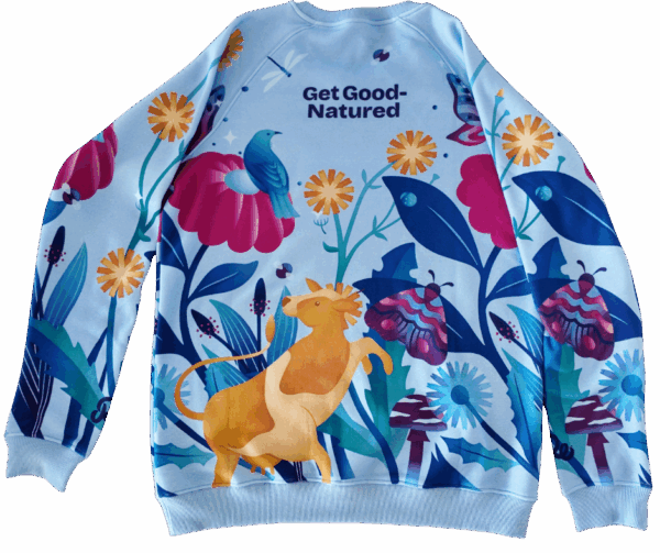Re Yoghurt Crewneck Sweatshirt - Get Good Natured - Back of Design