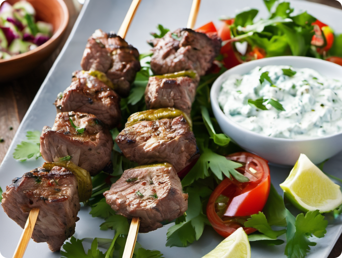 Lamb Kebabs with Tzatziki