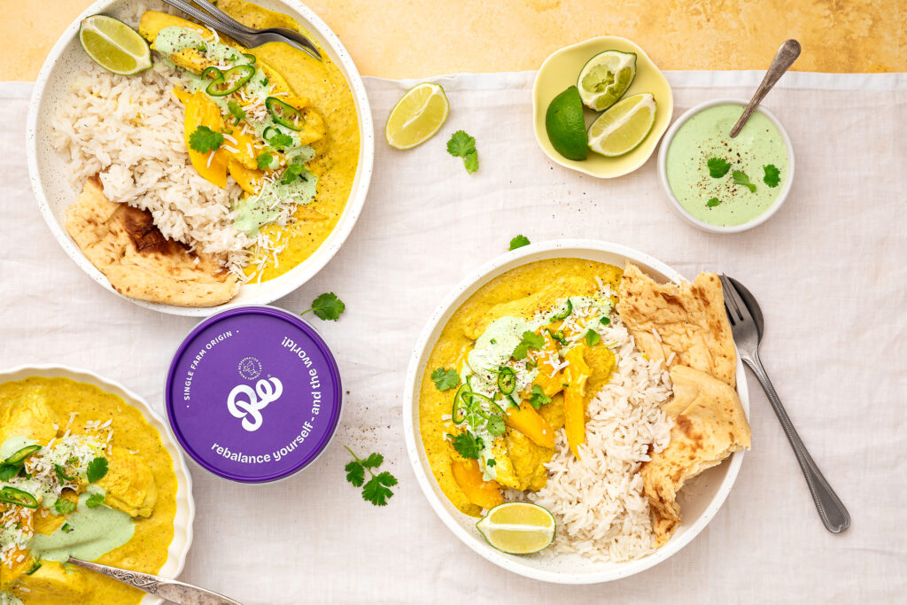 Chicken Mango Curry with Coriander Yoghurt - Re Dairy