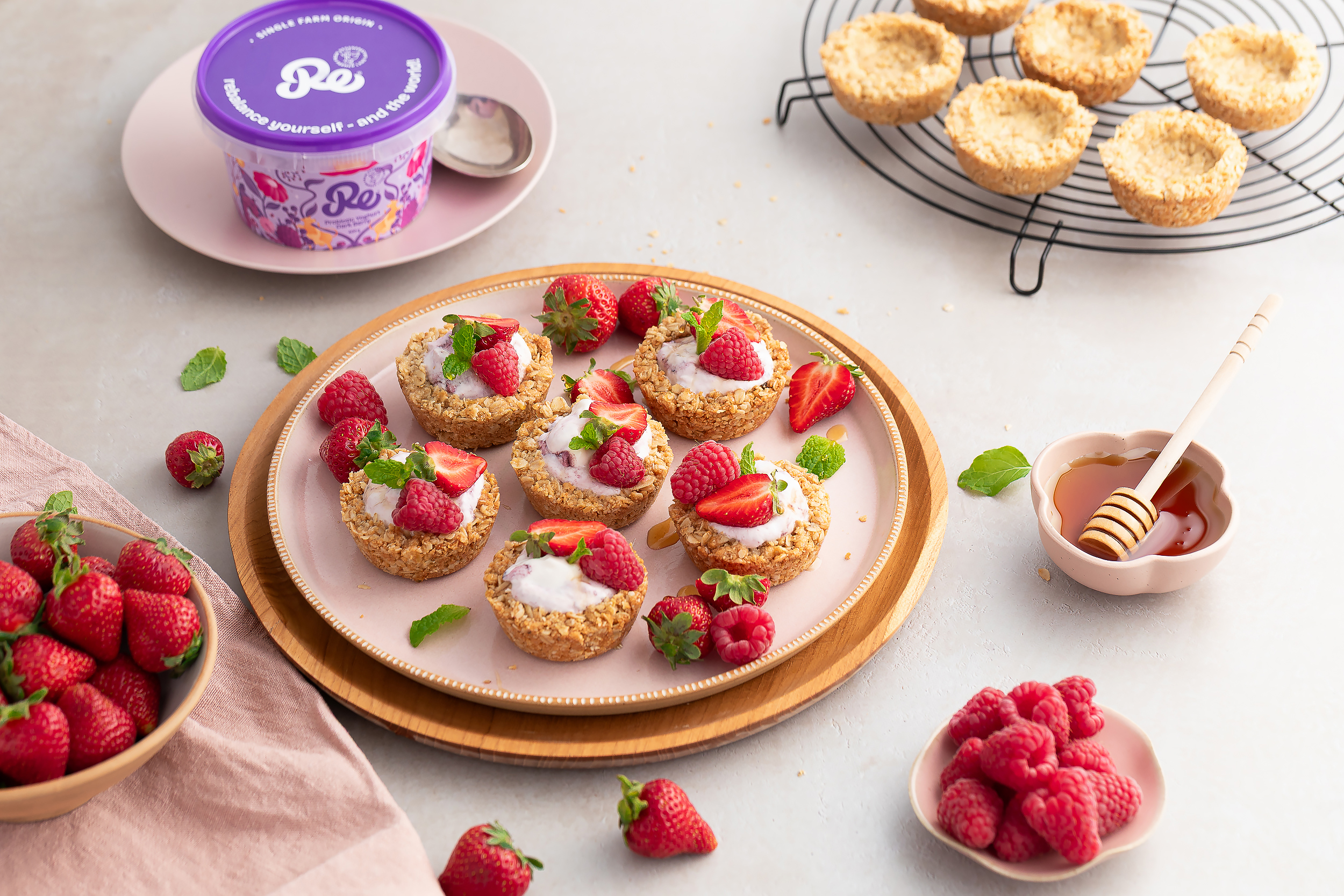 Berry Yoghurt Granola Cups