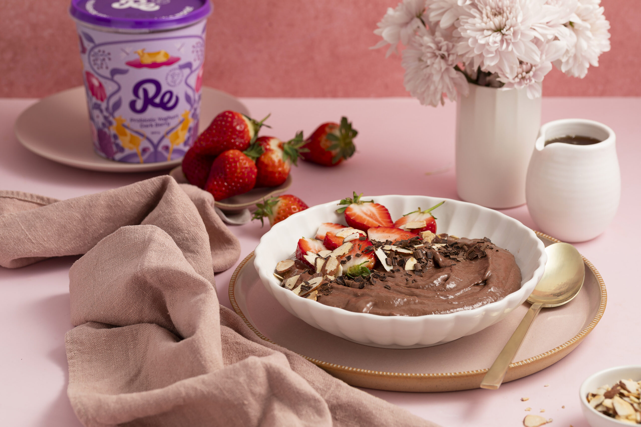 Chocolate Strawberry Smoothie Bowls
